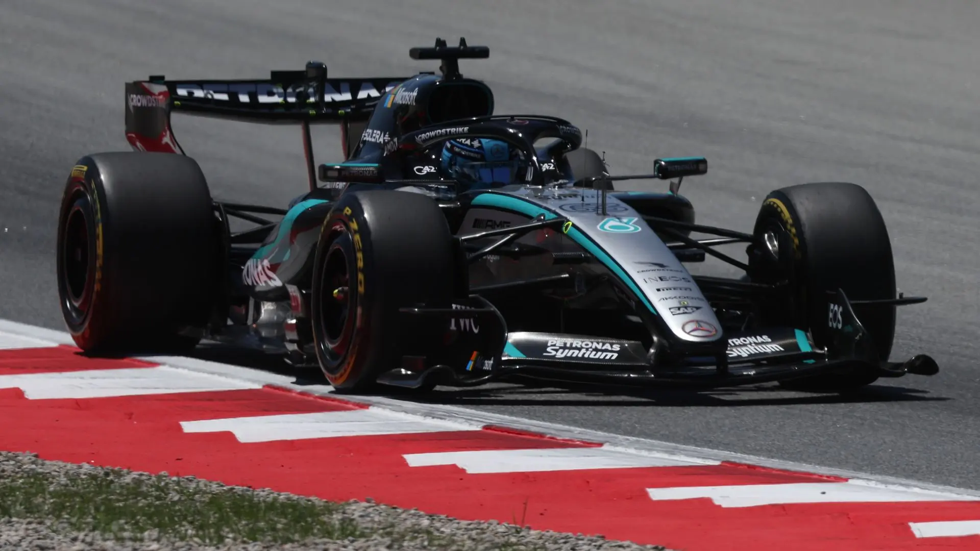 Russell starts big Barcelona weekend fastest in first practice