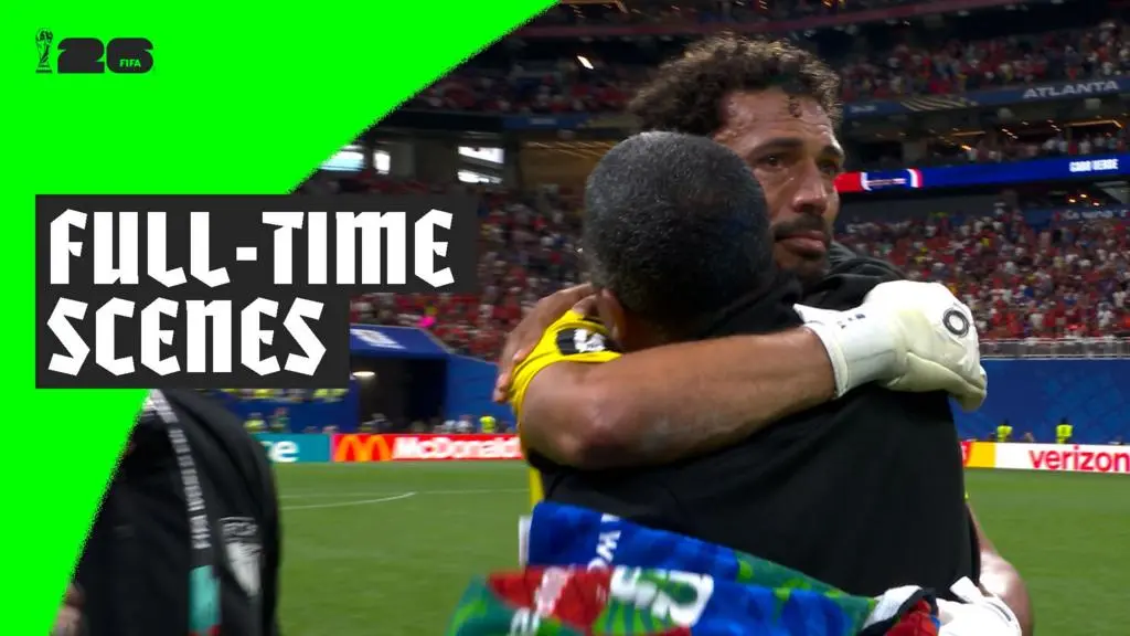 Emotional full-time scenes as Cape Verde celebrate 0-0 draw against Spain
