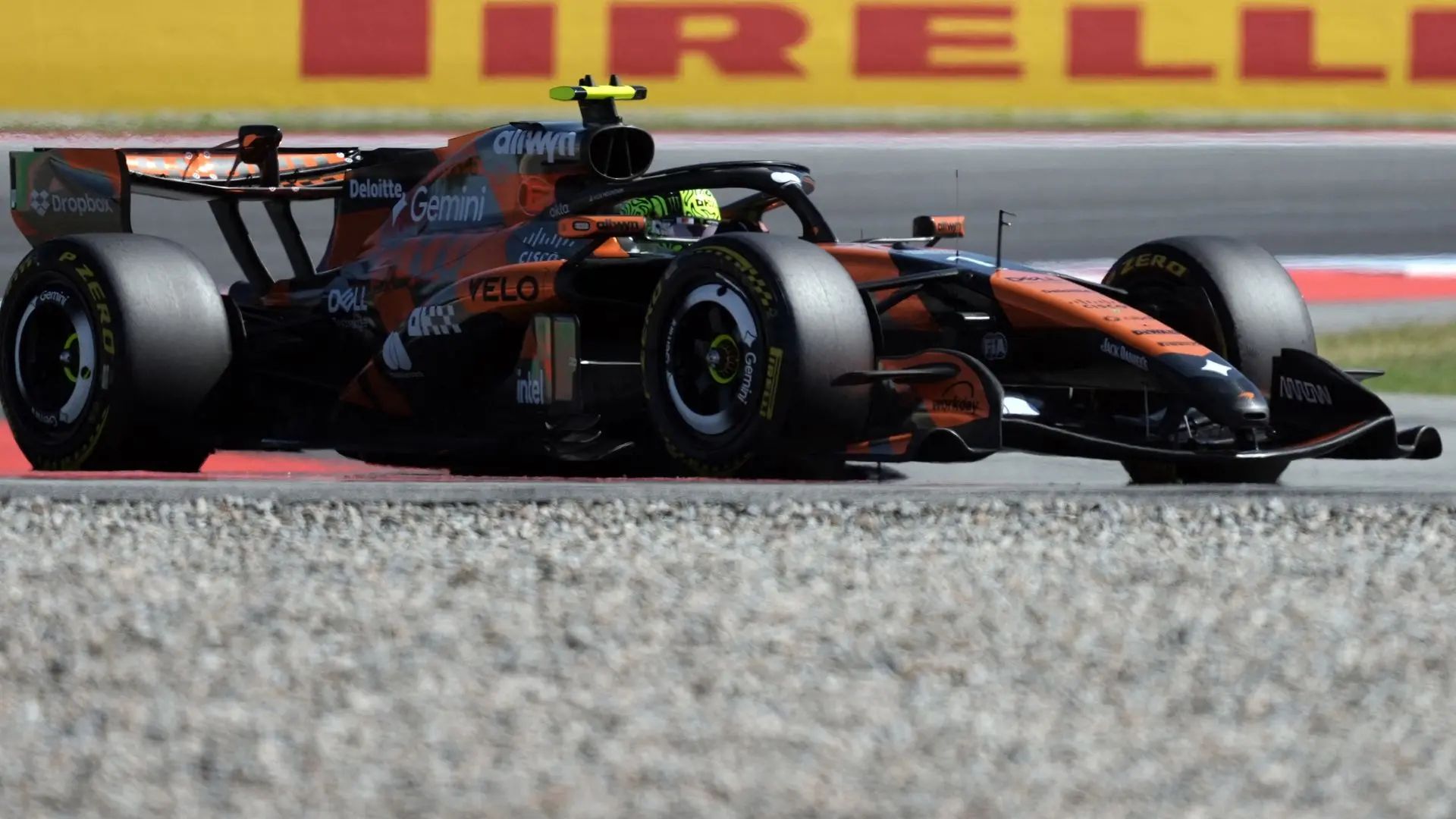 Norris pips Russell to top Barcelona practice with Antonelli off pace